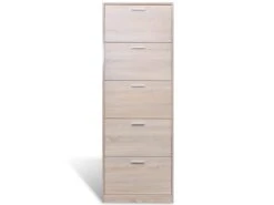 Meuble Armoire à Chaussure Bois Tiroirs Entrée Chambre 15 Paires 2002043 -Electroménager Soldes meuble de rangement 11224531