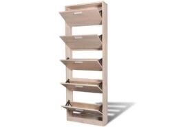 Meuble Armoire à Chaussure Bois Tiroirs Entrée Chambre 15 Paires 2002043 -Electroménager Soldes meuble de rangement 11224533