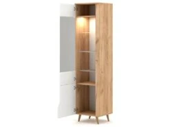 Colonne De Rangement Avec Porte Vitrée L46 X H190 Cm - Tree -Electroménager Soldes meuble de rangement 11448375