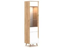 Colonne De Rangement Avec Porte Vitrée L46 X H190 Cm - Tree -Electroménager Soldes meuble de rangement 11448377
