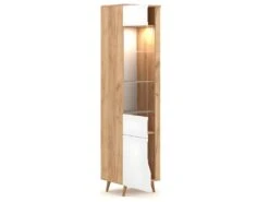 Colonne De Rangement Avec Porte Vitrée L46 X H190 Cm - Tree -Electroménager Soldes meuble de rangement 11448379
