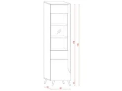 Colonne De Rangement Avec Porte Vitrée L46 X H190 Cm - Tree -Electroménager Soldes meuble de rangement 11448381