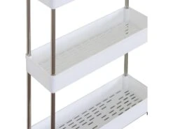 Chariot De Cuisine Salle De Bain Avec Roues 4 étagères Plastique Blanc 16 Chariot De Cuisine Salle De Bain Avec Roues 4 étagères Plastique Blanc -Electroménager Soldes meuble de rangement 12518775