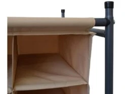 Rangement Chaussures 16 Poches Beige Tissu Metal 65x82x35 -Electroménager Soldes meuble de rangement 12610981