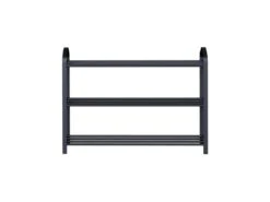 Porte Chaussures En Métal à Faible Encombrement Noir 3 étagères -Electroménager Soldes meuble de rangement 12611227