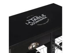 DRAGAN - Desserte à Roulettes Noire Multi-Rangement -Electroménager Soldes meuble de rangement 12662519