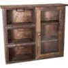Meuble En Bois 1 Porte Vitrée Et 3 Tiroirs Grillagés 50 X 14 X 43 Cm -Electroménager Soldes meuble de rangement 12807091