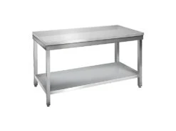 Table à Plancha Tout Inox 2 Plateaux Sans Rebord