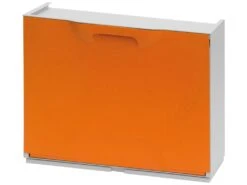 Étagère À Chaussures En Polypropylène De Couleur Orange, 40,1x51x17,3