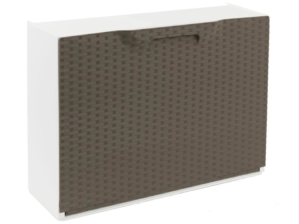 Range-chaussures En Polypropylène Couleur Marron Finition Rattan, 40,1x51x17,3 3 Range-chaussures En Polypropylène Couleur Marron Finition Rattan, 40,1x51x17,3