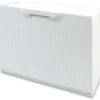 Étagère À Chaussures En Polypropylène De Couleur Blanche Finition Rattan, 40,1x51x17,3 -Electroménager Soldes meuble de rangement 13047443