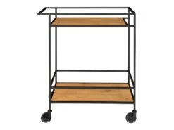 Vita - Desserte En Métal Et Bois - Couleur - Bois Clair / Noir