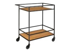 Vita - Desserte En Métal Et Bois - Couleur - Bois Clair / Noir 8 Vita - Desserte En Métal Et Bois - Couleur - Bois Clair / Noir -Electroménager Soldes meuble de rangement 13284123