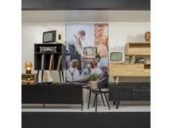 James - Meuble De Rangement Disques Vinyles En Bois - Couleur - Noir -Electroménager Soldes meuble de rangement 13301193