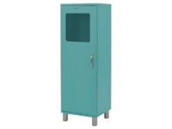 Malibu - Colonne De Rangement Vintage H143cm - Couleur - Turquoise -Electroménager Soldes meuble de rangement 13393863