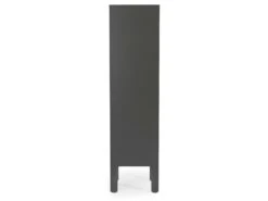Uno - Colonne De Rangement En Bois 1 Porte 2 Niches H152cm - Couleur - Gris Anthracite -Electroménager Soldes meuble de rangement 13393983