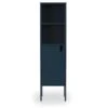 Uno - Colonne De Rangement En Bois 1 Porte 2 Niches H152cm - Couleur - Bleu Canard -Electroménager Soldes meuble de rangement 13394007