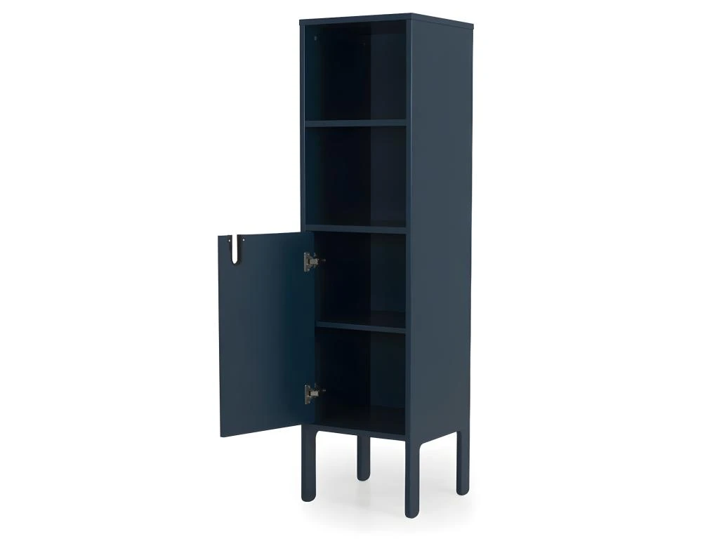 Uno - Colonne De Rangement En Bois 1 Porte 2 Niches H152cm - Couleur - Bleu Canard 4 Uno - Colonne De Rangement En Bois 1 Porte 2 Niches H152cm - Couleur - Bleu Canard – Image 2