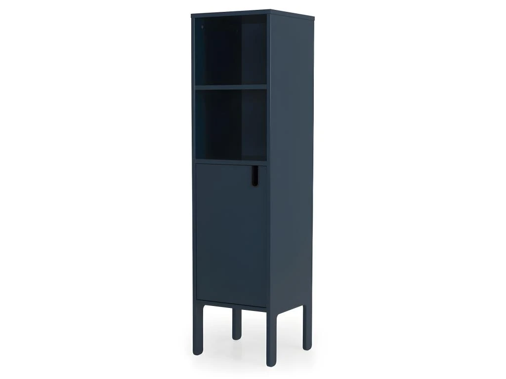 Uno - Colonne De Rangement En Bois 1 Porte 2 Niches H152cm - Couleur - Bleu Canard 5 Uno - Colonne De Rangement En Bois 1 Porte 2 Niches H152cm - Couleur - Bleu Canard – Image 3