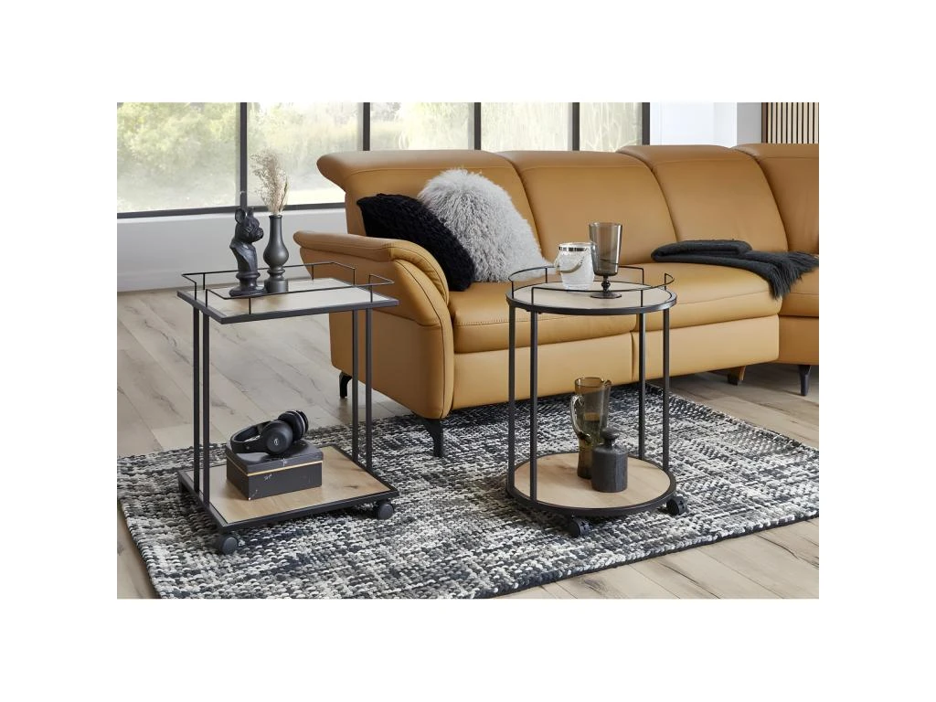 Desserte De Cuisine "Ascola" 60cm Noir & Chêne 7 Desserte De Cuisine "Ascola" 60cm Noir & Chêne – Image 5