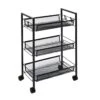 Desserte 3 Niveaux En Métal "Roulettes" 63cm Noir -Electroménager Soldes meuble de rangement 13687079