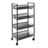 Desserte 4 Niveaux En Métal "Roulettes" 84cm Noir -Electroménager Soldes meuble de rangement 13687423