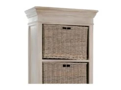 Meuble De Rangement 5 Paniers "Catherine" 194cm Naturel -Electroménager Soldes meuble de rangement 13699725