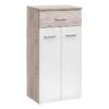 Meuble De Rangement "Gustavo" 110cm Naturel & Blanc -Electroménager Soldes meuble de rangement 13699751