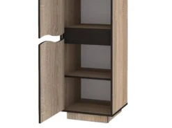 Armoire De Rangement Genevaro 45x200cm Chêne Clair -Electroménager Soldes meuble de rangement 14213001