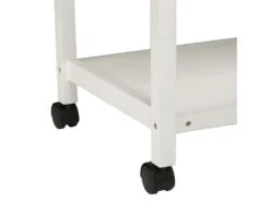 Desserte Imitation Bambou Blanc - Blanc -Electroménager Soldes meuble de rangement 14459411