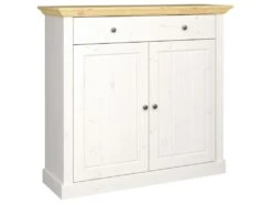 Alonso Meuble à Chaussures 2 Portes, 1 Tiroir, White Washed. -Electroménager Soldes meuble de rangement 14901303