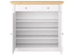 Alonso Meuble à Chaussures 2 Portes, 1 Tiroir, White Washed. -Electroménager Soldes meuble de rangement 14901305