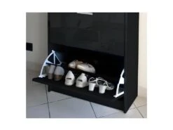 Meuble à Chaussures KLARK 74 Cm - Noir Haute Brillance 6 Meuble à Chaussures KLARK 74 Cm - Noir Haute Brillance -Electroménager Soldes meuble de rangement 15892267