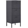 Armoire 3 Tiroirs En Acier Noir WOSTOK -Electroménager Soldes meuble de rangement 16547303