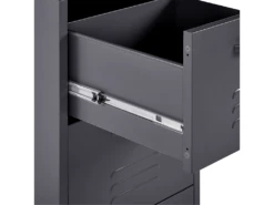 Armoire 3 Tiroirs En Acier Noir WOSTOK -Electroménager Soldes meuble de rangement 16547317