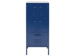 Armoire De Rangement En Métal Bleu Marin à 3 Tiroirs WOSTOK -Electroménager Soldes meuble de rangement 16547415