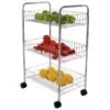 Chariot De Cuisine Polyvalent 3 Niveaux Chromé