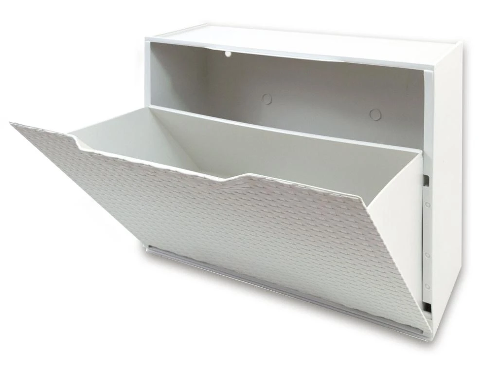 Lot De 2 étagères à Chaussures En Polypropylène Blanc Finition Rattan 7 Lot De 2 étagères à Chaussures En Polypropylène Blanc Finition Rattan – Image 5