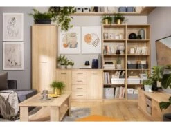 Armoire Colonne 1 Porte Ewen Bois -Electroménager Soldes meuble de rangement 17685091