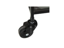 Desserte Avec Roulettes Verre/Métal Noir - SWART -Electroménager Soldes meuble de rangement 18001863