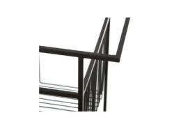 Desserte Avec Roulettes Verre/Métal Noir - SWART -Electroménager Soldes meuble de rangement 18001867