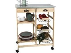 Desserte à Roulettes En Bois My Little Market