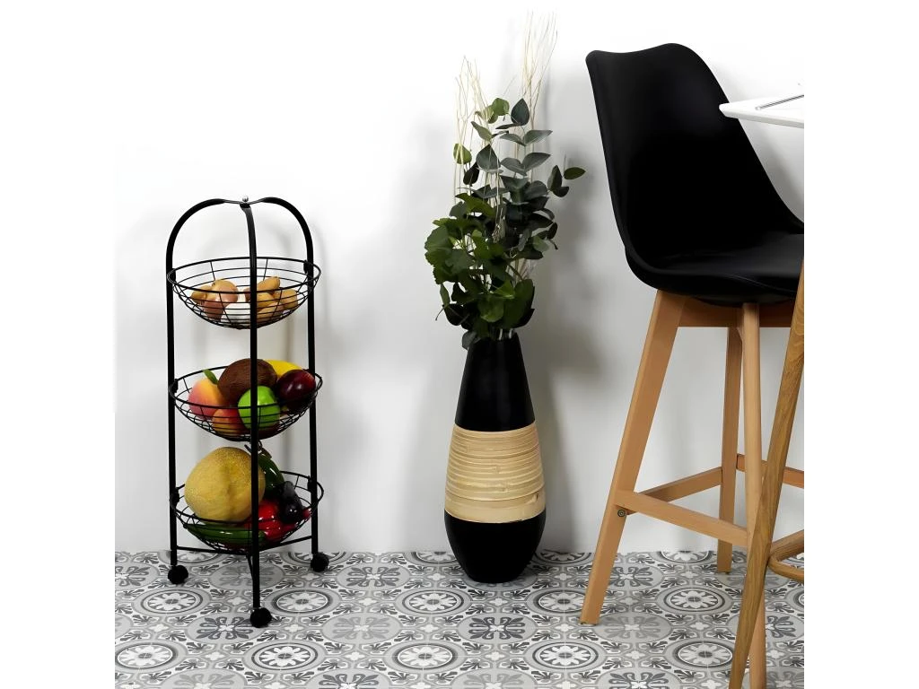 Desserte Ronde 3 Niveaux En Métal 4 Desserte Ronde 3 Niveaux En Métal – Image 2