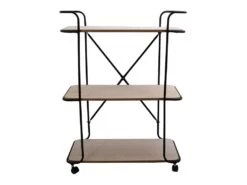 Desserte 3 étagères Bois Et Métal Indus -Electroménager Soldes meuble de rangement 18071295