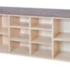 Banquette Pouf Tabouret Meuble Banc De Rangement De Chaussures Avec 10 Compartiments Couleur De Chêne 3002135 -Electroménager Soldes meuble de rangement 18267107