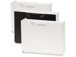 Lot De 3 étagères à Chaussures Blanches Et étagères à Chaussures Noires En Polypropylène