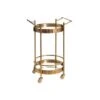 Desserte Sur Roulettes Verre Miroirs/Métal Or - GOLDY 2 Desserte Sur Roulettes Verre Miroirs/Métal Or - GOLDY -Electroménager Soldes meuble de rangement 18286501