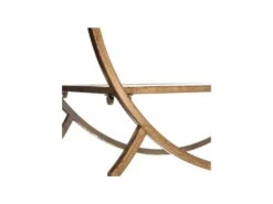 Desserte Ronde Sur Roulettes Verre Miroirs/Métal Or - GOLDY -Electroménager Soldes meuble de rangement 18286519