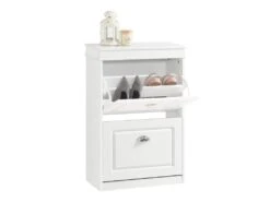 Meuble De Rangement à Chaussures Armoire à Chaussures Commode à Chaussures 2 Abattants, FSR78-W