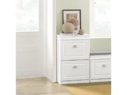 Meuble De Rangement à Chaussures Armoire à Chaussures Commode à Chaussures 2 Abattants, FSR78-W -Electroménager Soldes meuble de rangement 19207143